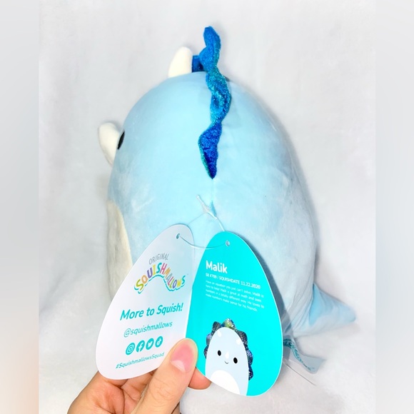 8” Malik The Triceratops Squishmallow Stuffed Plush - Picture 2 of 4